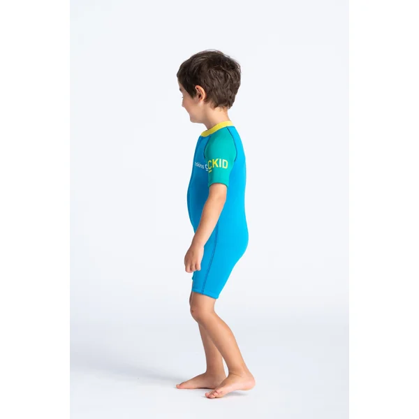 COMBINAISON NEOPRENE C-SKINS KID BABY SHORTI CYAN