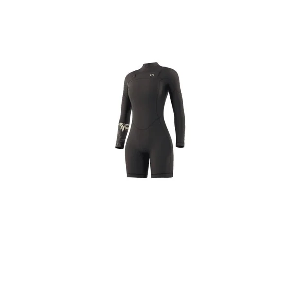 Combinaison shorty femme MYSTIC Dazzled Longarm 3/2mm Double Frontzip Black