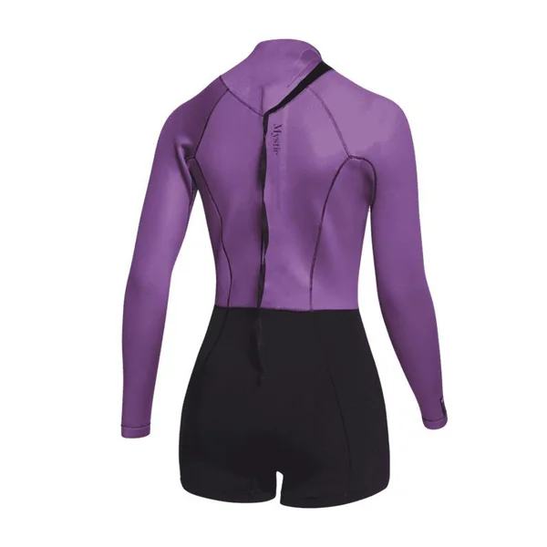 Combinaison shorty femme MYSTIC Lunar Longarm 2/2mm Backzip Sunset Purple