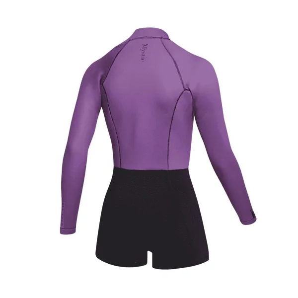 Combinaison shorty femme MYSTIC Lunar Longarm 2/2mm Frontzip Sunset Purple