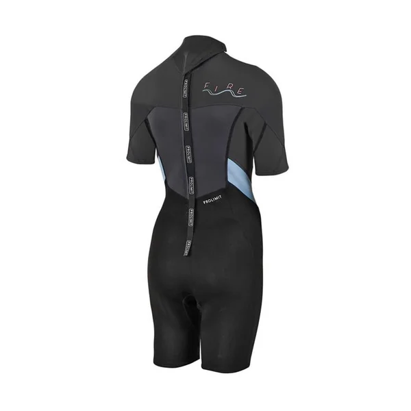 Combinaison shorty femme PROLIMIT Fire Backzip 2/2 Q-lining FL Blue/Grey