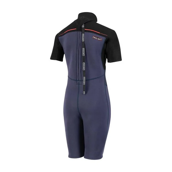 Combinaison shorty junior PROLIMIT Grommet V-Backzip 2/2 DL FL Blue/Red