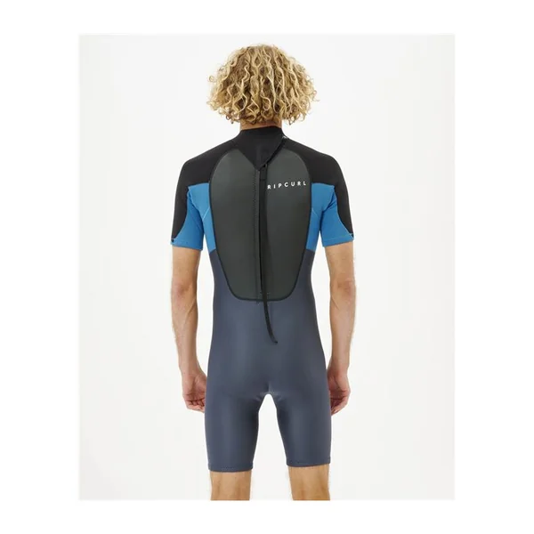 Combinaison shorty RIPCURL Omega 2mm Back Zip Blue pour surf en eaux tempérées
