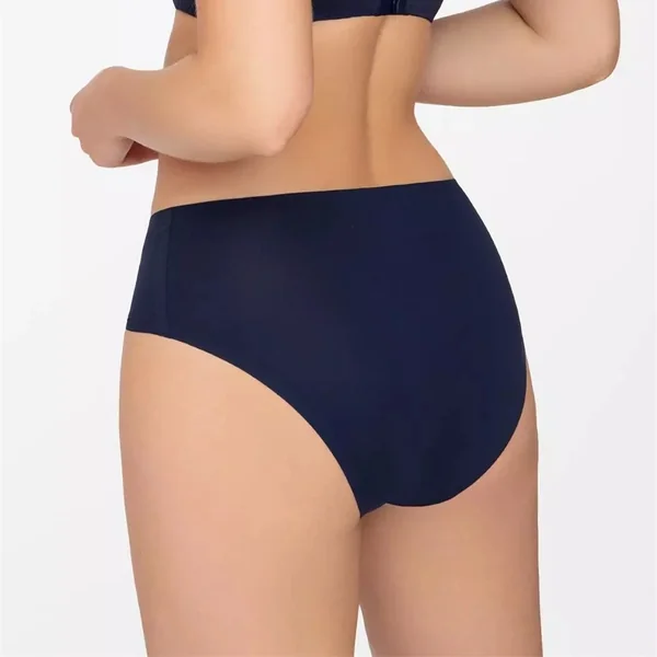 Corin - Culotte mi-haute sans couture Marine O/S