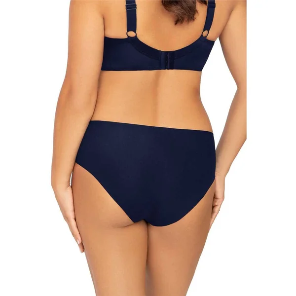 Corin - Culotte taille haute sans couture Marine O/S