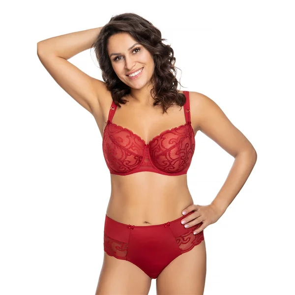 Corin - Soutien-gorge 3 parties en dentelle 34 (75) E Terra Cotta Jessica