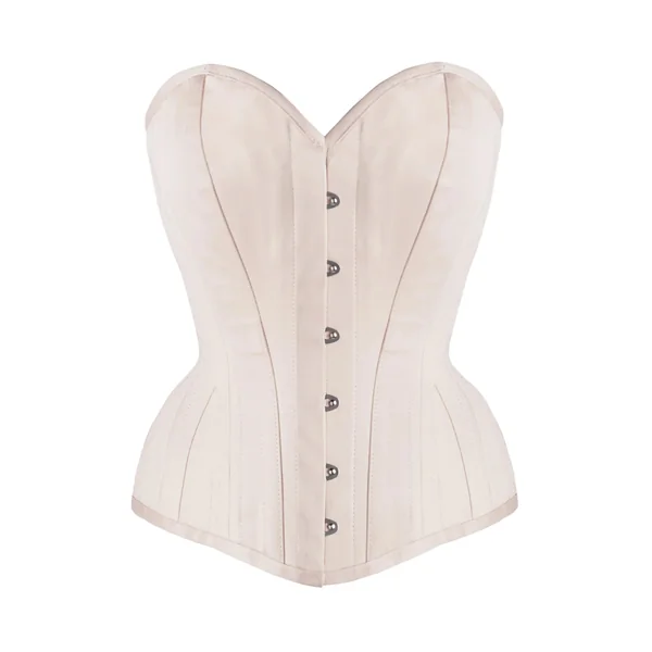 CORSET DE COTON BEIGE ROSÉ