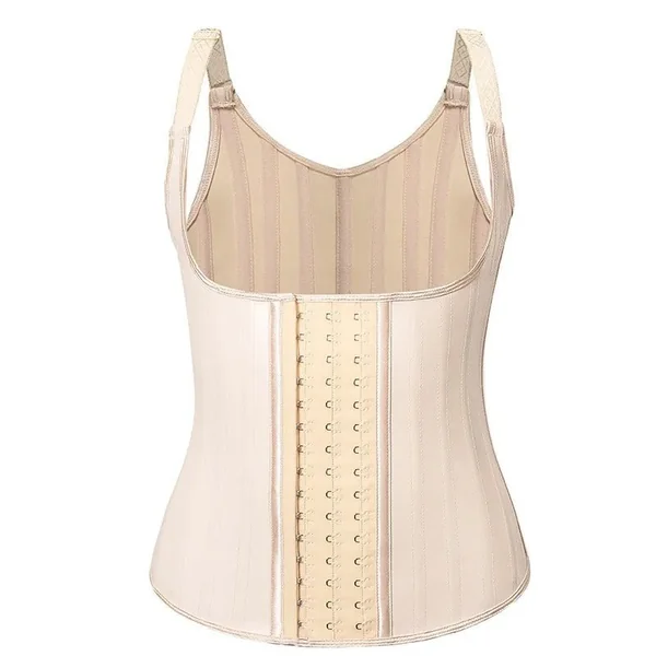 Corset en latex noir crème
