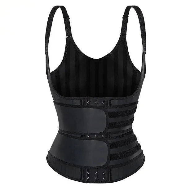 Corset en latex noir crème