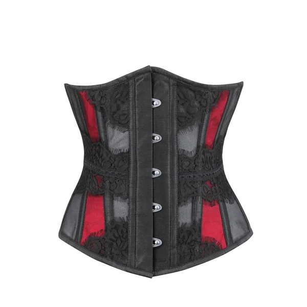 CORSET en satin rouge