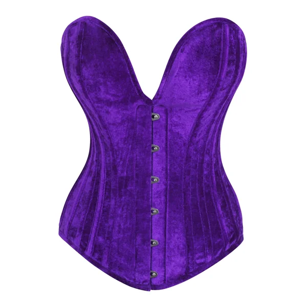 Corset en velours violet