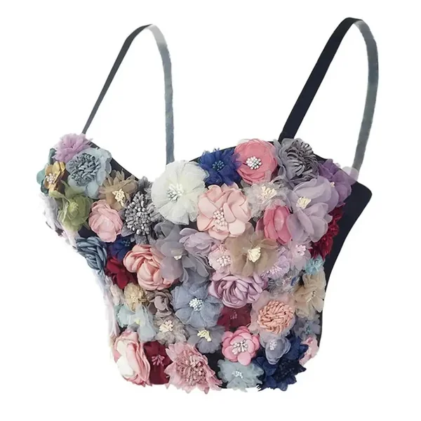 Corset Fleuri Pour Femme