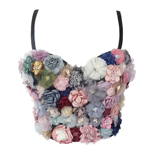 Corset Fleuri Pour Femme