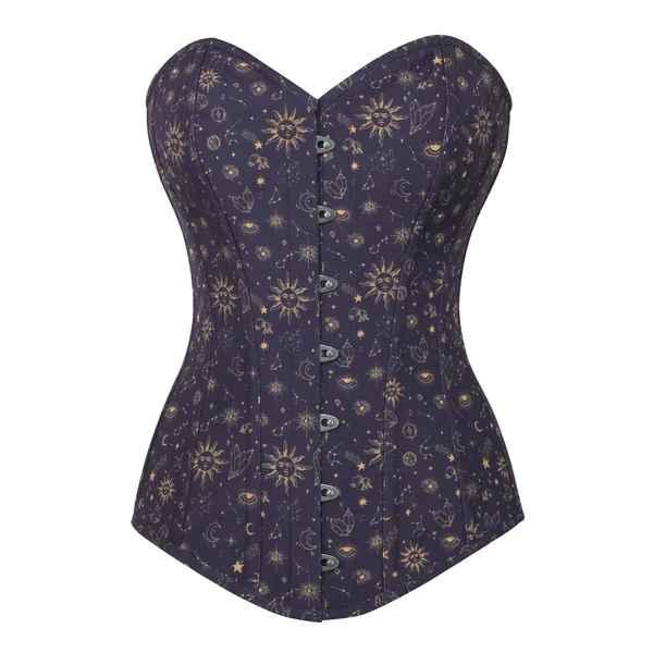 Corset galaxie indigo et doré