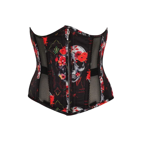 Corset gothique tête de mort