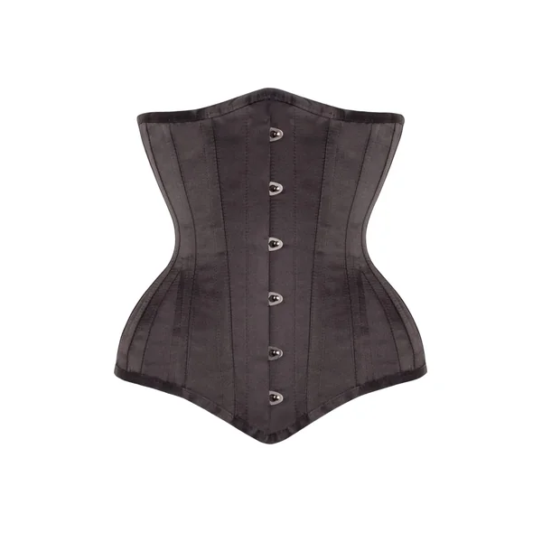Corset long noir sous la poitrine