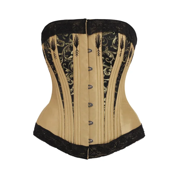 Corset noir Et or avec dentelle