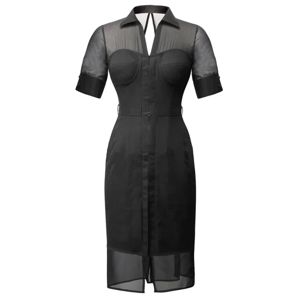 Corset noire Robe chemise