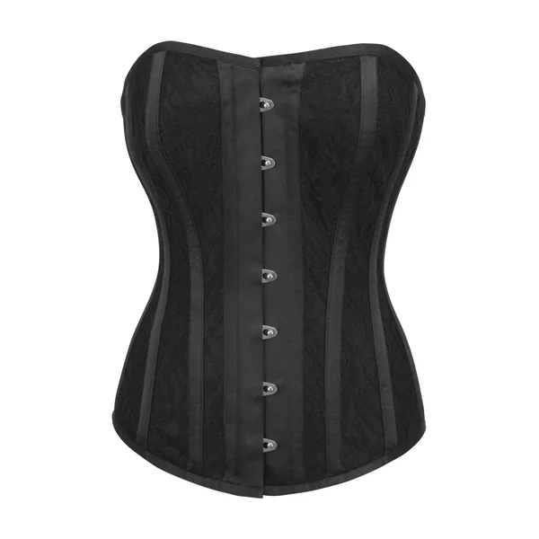 Corset satin noir superposée