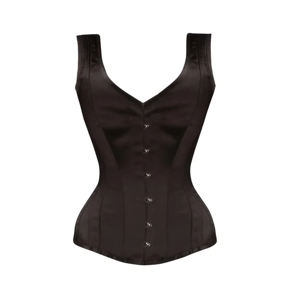 CORSET satin Waist classique Noir
