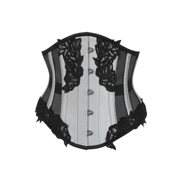 Corset sous-poitrine argenté