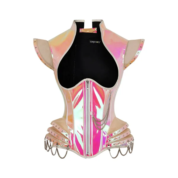 Corset sous-poitrine holographique