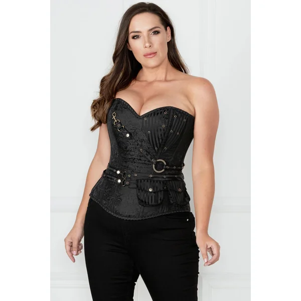 Corset Steampunk bustier Noir