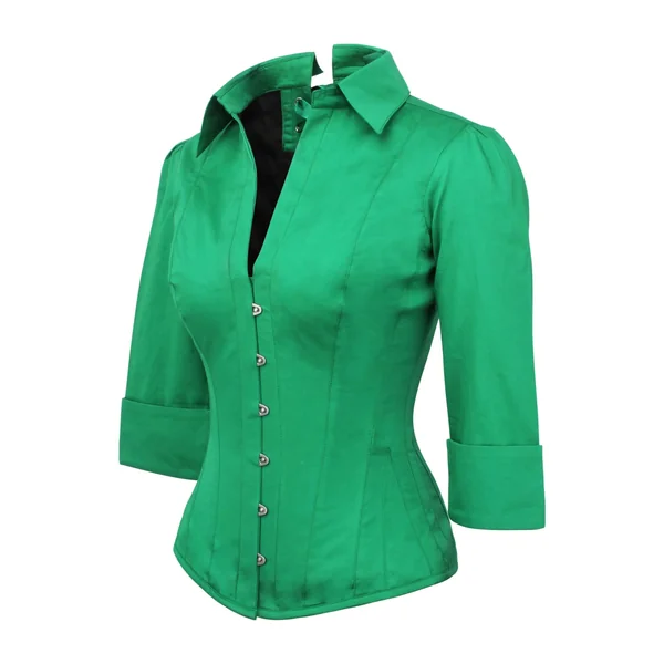 CORSET-CHEMISE VERT ÉMERAUDE