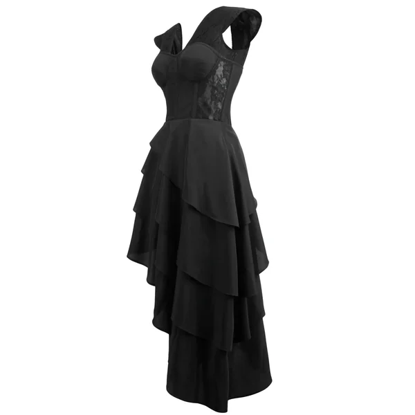 Corsetée noire en robe
