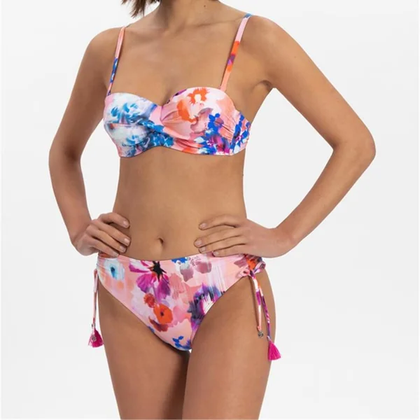 Cyell - Culotte de maillot Taille Haute Femme floral Large