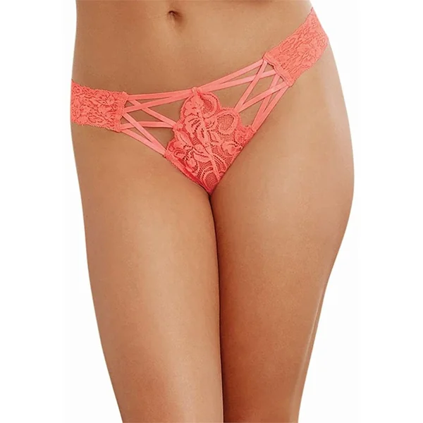 Dreamgirl - Stretch lace panty Corail Medium