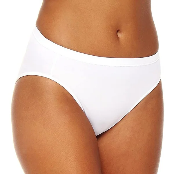 Elita - Culotte Taille Haute très Échancrée en Microfibre Porcelain Medium