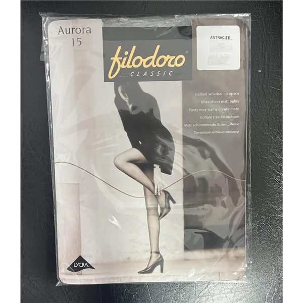 Filodoro - Collant très fin opaque avec pointes renforcées Anthracite 3-M