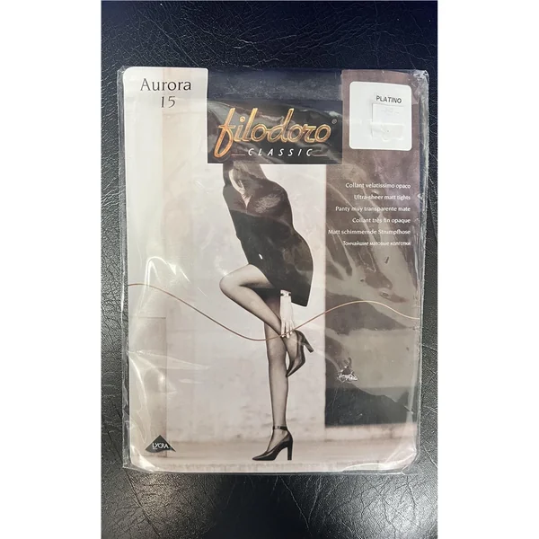 Filodoro - Collant très fin opaque avec pointes renforcées Platino 4-L