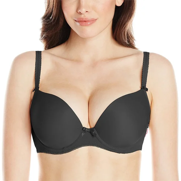 Freya - Soutien-gorge plongeant 38 (85) D Noir Deco Molded