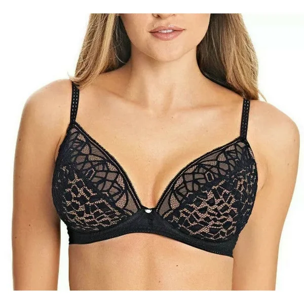 Freya - Soutien-gorge plongeant moulé 32 (70) DD Noir Soiree lace