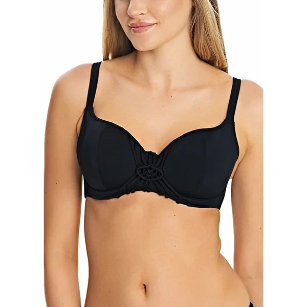Freya Swimwear - Haut de bikini avec décoration au milieu 36 (80) F Noir Macrame