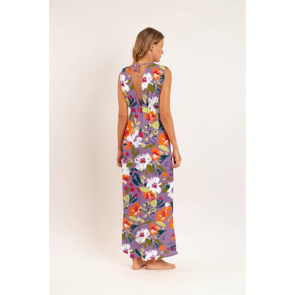 Garden-Flower Long Dress Soleil