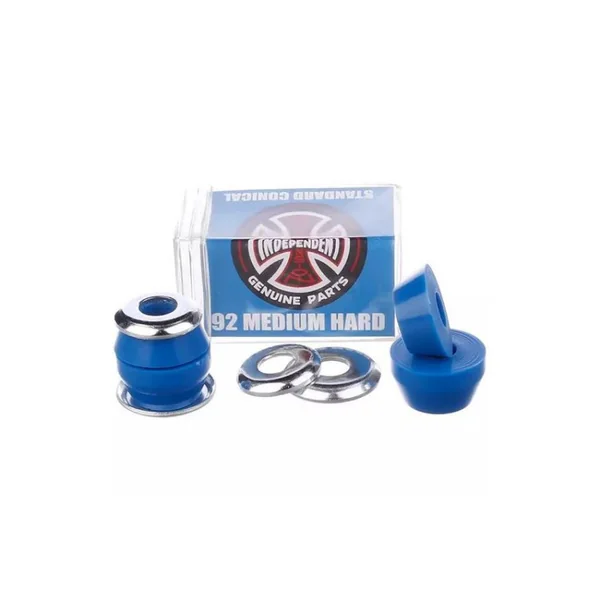 Gommes skateboard INDEPENDENT Bushings (Jeu De 4) Conical Medium Hard 92A Bleu