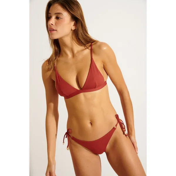 Haut de maillot de bain triangle bois de rose KORO TERRASUN
