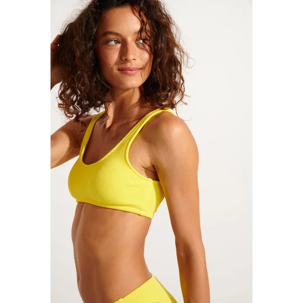 Haut de maillot Jaune citron JUSTIN SCRUNCHY