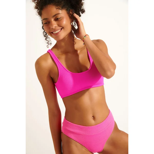 Haut de maillot rose JUSTIN SCRUNCHY