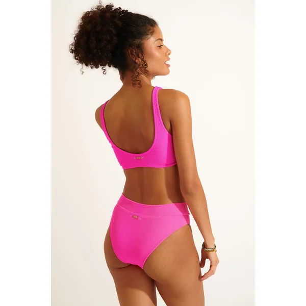 Haut de maillot rose JUSTIN SCRUNCHY