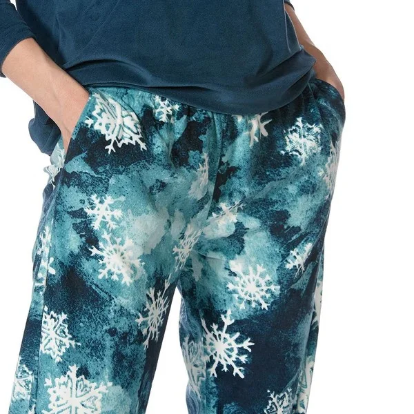 Hue - Ensemble Pyjama 2 pièces en polaire Bleu X-Large Flake fleece