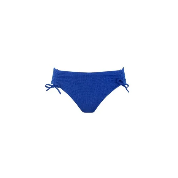 Janine Robin - Culotte bikini ajustable Bleu Medium Bellagio