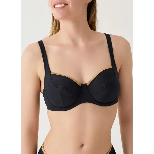 Janine Robin - Haut de Bikini Emboitant 36 (80) E-F Noir Venezia