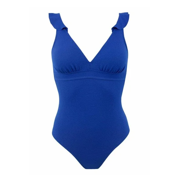 Janine Robin - Maillot une pièce coupé sous poitrine C-D-E Bleu 10 Bellagio