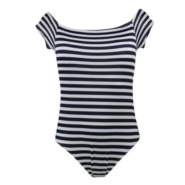 Lentiggini Fancy Stripe bleu marine/blanc maillot de bain