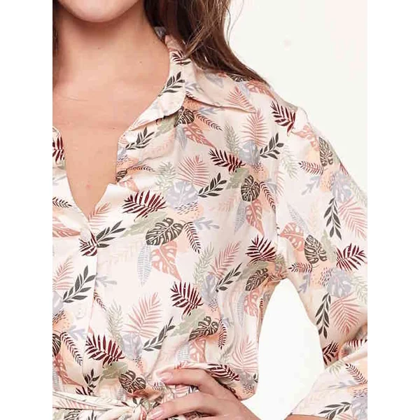 LingaDore Night Autumn Leaves marron/print jumpsuit