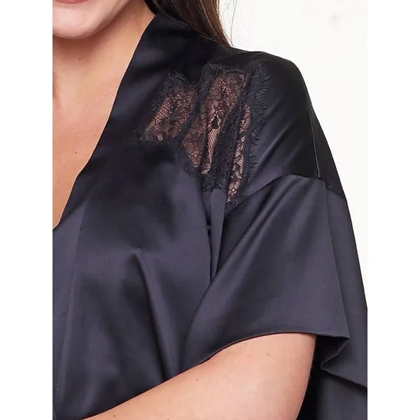 LingaDore Night Dark Snake bleu marine kimono
